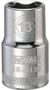 SOCKET 1/2 DRIVE 6PT 13MM     