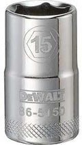 SOCKET 1/2 DRIVE 6PT 15MM     