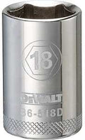 SOCKET 1/2 DRIVE 6PT 18MM     