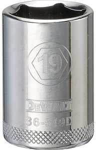 SOCKET 1/2 DRIVE 6PT 19MM     