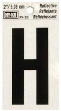 LETTER HOUSE H 2IN REFL BLK   