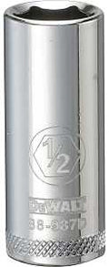 SOCKET DEEP 3/8DRIVE 6PT 1/2IN