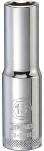 SOCKET DEEP 1/2 DRIVE 6PT 13MM