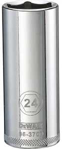 SOCKET DEEP 1/2 DRIVE 6PT 24MM