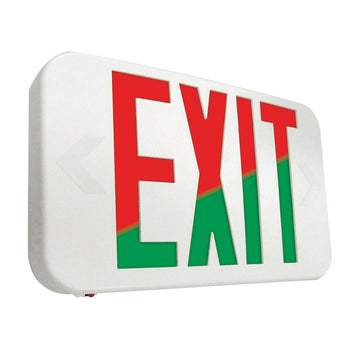 Sure-Lites APX7RG Exit Light, 11-5/8 in OAW, 7-3/16 in OAH, 120/277 VAC, 3.12 W, LED Lamp, Thermoplastic Fixture, White