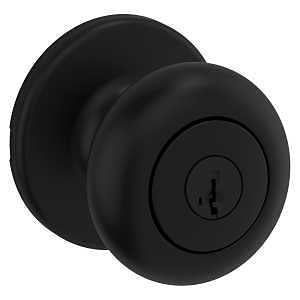 COVE KNOB ENTRY KEYED MAT BLK 