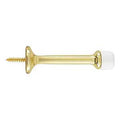 DOOR STOP RIGID RND BRASS 3IN 