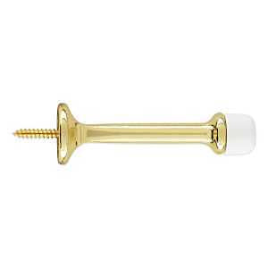 DOOR STOP RIGID RND BRASS 3IN 