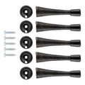 DOOR STOP SPRING MATTE BLK 3IN