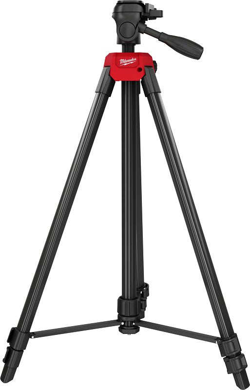 Milwaukee 48-35-1411 Laser Tripod, 28 in Min H, 72 in Max H, 1/4-20 Mounting, Aluminum, Black