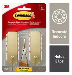 HOOK SATIN BRASS MEDIUM 3LB   