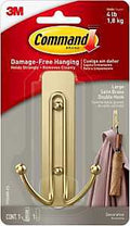 HOOK DOUBLE SATIN BRASS LARGE 
