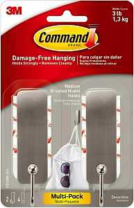 HOOK BRUSHED NICKEL MEDIUM 3LB