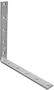 BRACE CORNER STL 10X1.25IN ZNC
