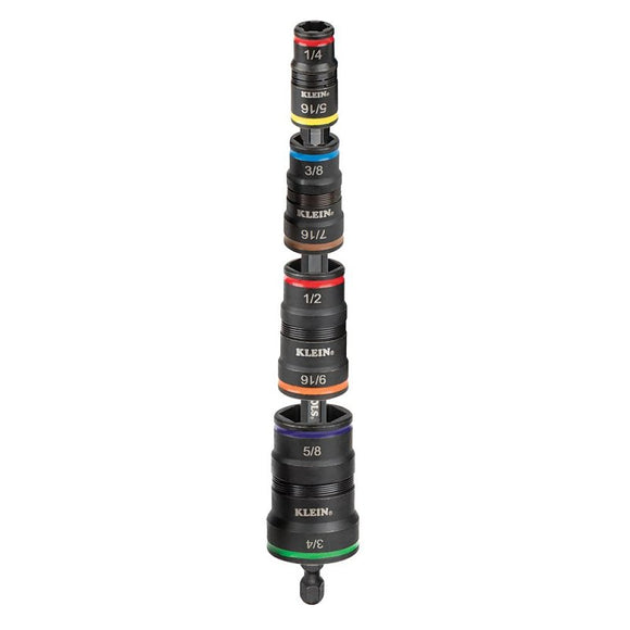 Klein Tools 32934 9-in-1 Flip Socket Set, Steel Alloy