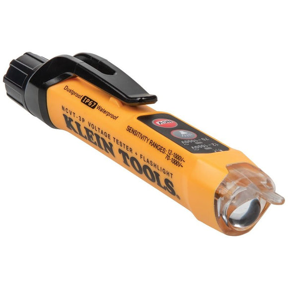 Klein Tools NCVT3P Tester with Flashlight, 12 to 1000 V, Functions: Voltage
