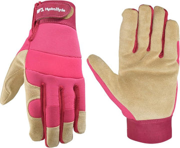 HydraHyde 3268-S Gloves, Women's, S, Adjustable Wrist Cuff, Spandex Back, Neoprene Lining, Pink/Purple