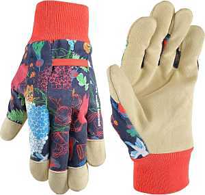 GARDENING GLOVES LTHR PALM MED