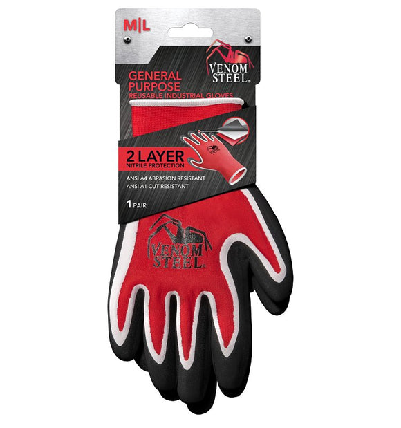 Medline VENGP100LV1 Work Gloves, M/L