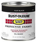 PAINT RUST OBS FLAT BLK 1/2PT 