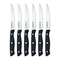 STEAK KNIFE SET TRI RVT SS BLK