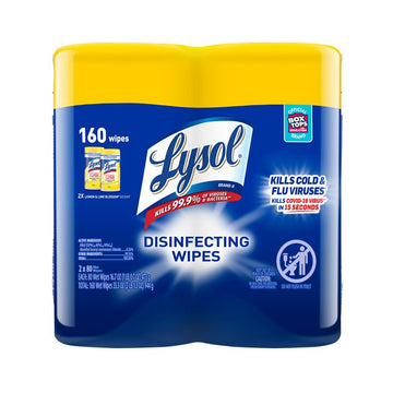 Lysol 19200-80296 Disinfecting Wipes, 7 in L, 8 in W, Lemon and Lime Blossom, 1 -Ply