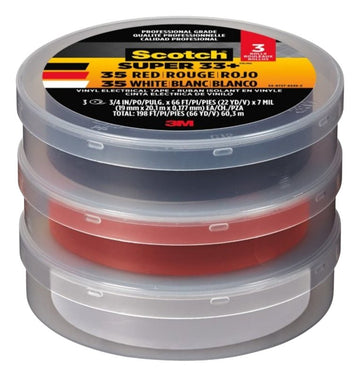 Scotch 6132-10828/6 Electrical Tape, 66 ft L, 3/4 in W, Vinyl Backing, Multi-Color