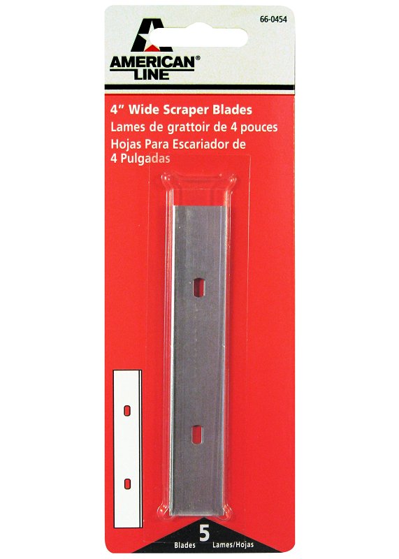 American LINE 66-0454-0000 Scraper Blade, 2-Facet Blade, 0.56 in W Blade, Carbon Steel Blade