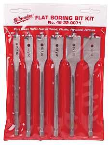 BIT KIT FLAT BORING 6PC       