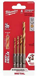 SET DRILL BIT TITANIUM 4PC    