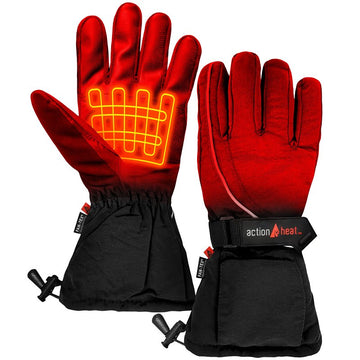 ActionHeat AH-GV-AA-01-W Battery Heated Gloves, Women's, One-Size, Polyester, Black