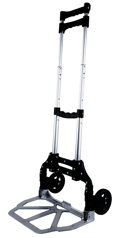 ProSource 85-611-A Folding Cart, 150 lb, 15-1/8 in L Platform, 11 in W Platform, 2-Wheel, Aluminum