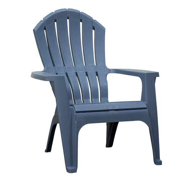 Adams RealComfort 8371-94-3901 Adirondack Chair, 30 in W, 32-1/2 in D, 37-1/2 in H, Polypropylene Frame, Bluestone Frame