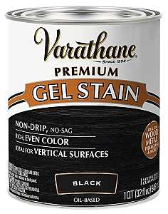 STAIN GEL PREMIUM BLACK 1QT   