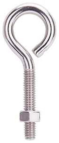 EYE BOLT W/NUT 5/16X3-1/4IN SS
