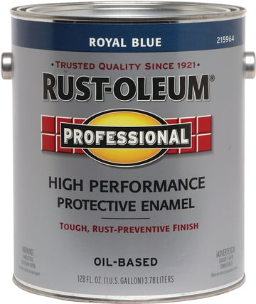 Professional 215964 Enamel Paint, Oil Base, Gloss Sheen, Royal Blue, 1 gal, Can, 265 to 440 sq-ft/gal Coverage Area