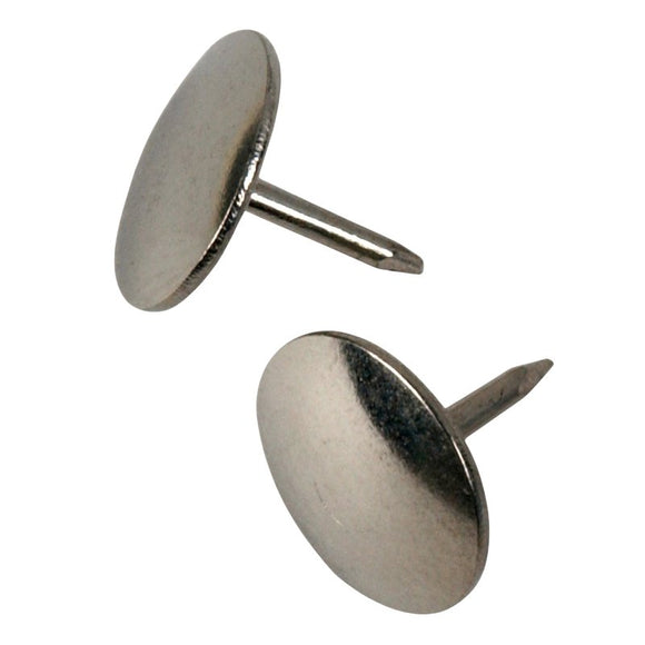 Hillman 122670 Thumb Tack, 15/64 in Shank, Steel, Nickel-Plated, Cap Head, Sharp Point