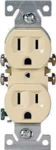RECPT DUPLEX STD 3 WIRE 15A IV