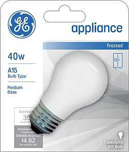 BULB INCAN A15 E26 SW FRST 40W