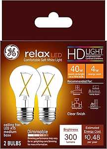 BULB LED A15 SOFT WHT CLEAR 4W