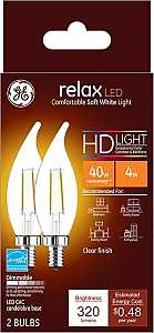 BULB LED CAC SOFT WHT CLEAR 4W
