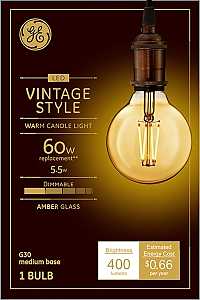 BULB LED VIN G30 WRM CNDL 5.5W