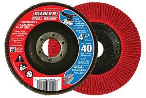 FLAP DISC 4-1/2 40G CN NO HUB 