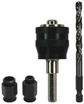 ARBOR HEX 3/8IN W/PILOT-2NUTS 