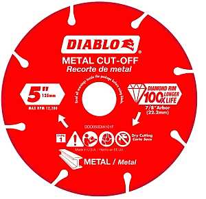 DISC METAL CUTTING DIAMOND 5IN