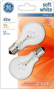 BULB INCAN A15 E17 SFT WHT 40W