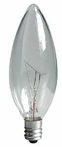 BULB INCAN B10 E12 CRYSCLR 40W