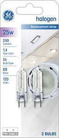 BULB HALOGEN T4 G8 CLEAR 25W  