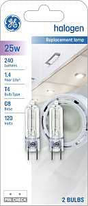 BULB HALOGEN T4 G8 CLEAR 25W  