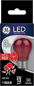 BULB LED PARTY A15 SWHT RED 3W